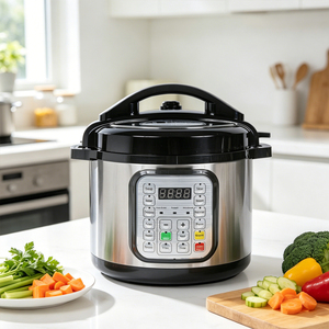 Cuisinière électrique multifonctionnelle 5L-6L, 10 fonctions, contrôle programmable, revêtement antiadhésif, acier inoxydable, usage domestique - Product Image 1