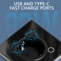 Interrupteur mural intelligent Prise de courant standard UK EU Prise en charge de WiFi/Zigbee/Tuya Smart Life App/Smart Home