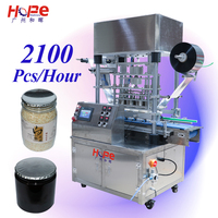 Machine de scellage thermique automatique à 4 têtes en acier inoxydable pour canettes, bouteilles, pots, gobelets et films en aluminium pour boissons