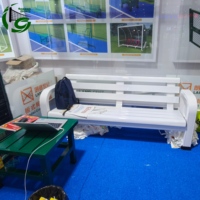 Banc de repos double combiné en métal, couleur personnalisée, pour équipe, avec table centrale intégrée, pour projets de terrains de sport