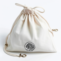 Logo personnalisé toile de coton lin cadeau cordon sac à poussière coton cadeau paquet pochette sac