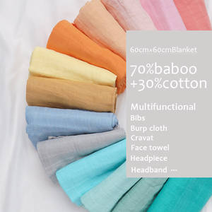 Bavoirs Imprimés en Bambou et Coton TONGTU en Gros, Couverture <span class=keywords><strong>Bébé</strong></span> en Mousseline Ultra Douce 60*60 pour le <span class=keywords><strong>Bain</strong></span> des Enfants - Product Image 3