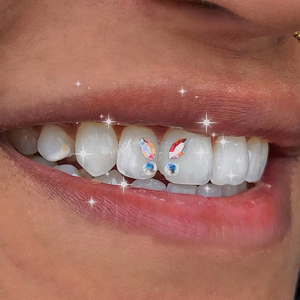 Lotus Wholesale Swarovski Tooth Crystals Flatback <strong>Rhinestones</strong> Gems Diamond Color Dental Crystal Jewelry - Product Image 5