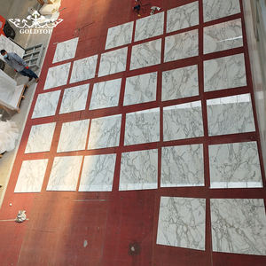 Goldtop Stone Hot Selling Calacatta <b>White</b> Marble Tiles 24x24 Inch with Customized Size for Interior Wall and Floor Decoration - Product Image 5