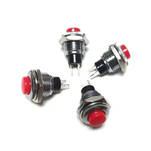 Bouton rond rouge et vert de haute qualité <span class=keywords><strong>PB</strong></span>-01, 12 mm, bouton poussoir momentané, interrupteur 3A 1255VAC 1.5A 250VAC - Product Image 1