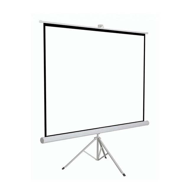 HEYU Factory Supply Quality 180x180cm Matt White HD Floor Bracket Foldable Stand Tripod Projector Screen for Home School