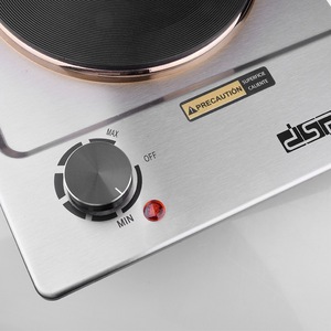 Placa Calefactora Eléctrica Portátil Dsp de 1 Quemador con Temperatura Ajustable, Elemento Calefactor de Bobina, Color Gris Plateado, para Cocina - Product Image 4