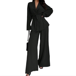 Completo Elegante da Donna Autunno 2026 CrossBorder Fashion con Scollo a V e Pantaloni a Gamba Dritta - Product Image 4