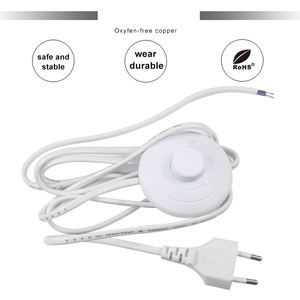 Cable de Alimentación con Enchufe Europeo de 250V, Interruptor de Pie y Lámpara Redonda para Luces, Ventiladores y Electrodomésticos en General - Product Image 1