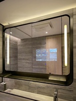 Miroir Magique Intelligent à Écran Tactile avec Bande LED Écologique 3000K-6000K pour Salon Moderne, Salle de Bain, TV, Armoire IP65, Appartement de Luxe