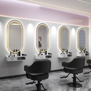 ตู้กระจกในร้านทำผม กระจกแต่งหน้าในร้านเสริมสวย - Product Image 5