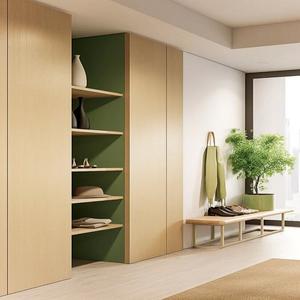 Mueble zapatero de madera maciza a medida con estructura antimoho <span class=keywords><strong>para</strong></span> porche de villa urbana y almacenamiento de alta gama personalizable <span class=keywords><strong>para</strong></span> el hogar. - Product Image 1