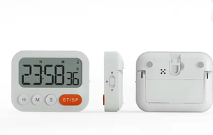 Lớn LCD hình chữ nhật nhà bếp hẹn giờ kỹ thuật số điện tử đếm lên xuống đồng hồ báo thức dừng nấu ăn Công cụ với đồng hồ phổ biến xuất hiện - Product Image 2