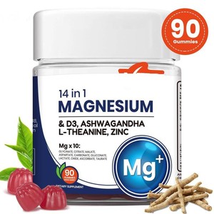 Gomitas de <span class=keywords><strong>Magnesio</strong></span> 14 en 1 al por Mayor - Complejo de 10 Formas de <span class=keywords><strong>Magnesio</strong></span> con Vitamina D3, Ashwagandha, L-Teanina y Zinc - Product Image 2