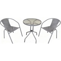 Ensemble de meubles de jardin en rotin de qualité supérieure, 3 pièces, durables et confortables, chaise de jardin, meubles d'extérieur