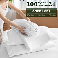 Cloudland coton égyptien de luxe 400 fils tissage en satin GOTS ensemble de draps de lit anti-bactéries pliés certifiés biologiques