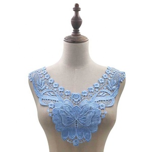Floral <span class=keywords><strong>Soluble</strong></span> Dans <span class=keywords><strong>L</strong></span>'eau Dentelle Col Applique Multi Couleurs Bas LT2419A - Product Image 4