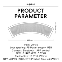 Écran LED flexible pour voiture, motif yeux de démon, autocollant lumineux LED dynamique pour vitre arrière, panneau LED souple programmable