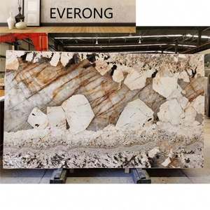 Table de comptoir en granit Patagonia translucide rétroéclairé naturel personnalisé EV pour villa, table de comptoir EVab, style moderne - Product Image 3