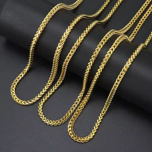 สร้อยคอแฟชั่นผู้ชาย สไตล์ฮิปฮอป ชุบทอง 18K แบบสั่งทำได้  พร้อมจี้ห้อยโซ่สแตนเลสสุดเทรนดี้ สำหรับธุรกิจดรอปชิป - Product Image 6