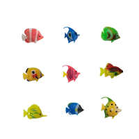 Décoration d'aquarium Paysage Vivant, Poisson Artificiel Flottant en Plastique, Petit Poisson Tropical de Simulation