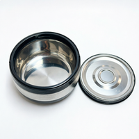 Ensemble de 3 chauffe-plats portables personnalisables avec logo, 2L, 5L, 9L, en acier inoxydable isolé, avec poignée