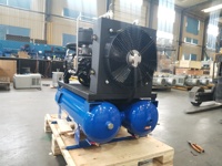 Compresseur d'air à vis IP55 120L 70L 220V 4KW 380V 3 phases refroidi par air stationnaire Style lubrifié rentable