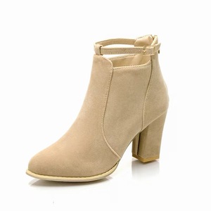 Bottines à talon épais pour femmes, dessus en <span class=keywords><strong>daim</strong></span>, chaussures habillées d'hiver, antidérapantes, vente en gros d'usine, prêtes à être expédiées - Product Image 5
