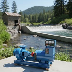 Générateur hydroélectrique de petite taille 30-100KW 380V pour projets d'énergie renouvelable DEMING-HTG-50KW-380V- Générateur hydroélectrique DEMING-HTG - Product Image 2
