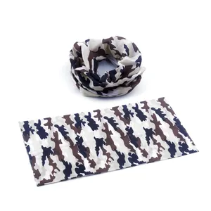 Custom Outdoor Camouflage Breathable Scarfs Multifunctional Seamless Neck Gaiters Bandana Face Cover For Adults