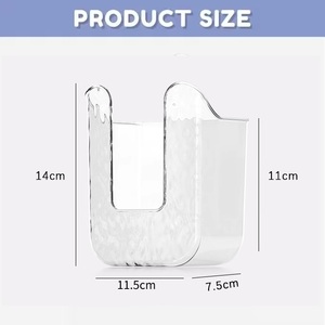 Nouveau support mural 2024 pour lingettes de salle de bain, boîte de rangement rechargeable pour lingettes, distributeur transparent de lingettes en papier - Product Image 3