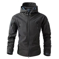 Veste cargo épaisse imperméable en softshell décontractée pour homme avec fermeture éclair pour la pêche, la randonnée, le camping et la chasse, activités de plein air