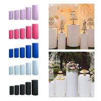 Présentoirs de buffet en acrylique transparents, grands, noirs et blancs, en forme de cube, pour la restauration, présentoirs de nourriture surélevés, pour les fêtes