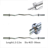 Barre d'haltères chromée de haute qualité pour la musculation, barre d'haltères EZ Curl, barre d'haltères incurvée