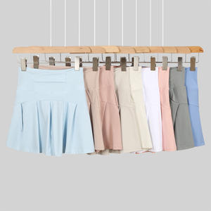 Aoyema Personalizzato Vendita Calda Pantaloncini da Yoga Sportivi da Donna a Vita Alta ad Asciugatura Rapida Plissettati Traspiranti Gonne da Tennis - Product Image 4