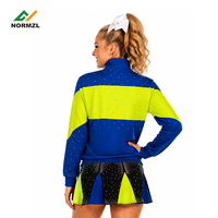 Tenue de cheerleading élégante à design libre, sweat à capuche de cheerleading avec strass, costume de danse pour cheerleaders, tenues d'échauffement