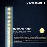 Módulo de Interruptor con Sensor de Movimiento Manual de 12V para Iluminación de Tiras LED |   Perfil de Aluminio de 10 mm Sin Área Oscura, Controlador Inteligente