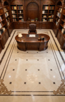Escritorio Ejecutivo Irregular de Madera Maciza de Nogal Oscuro Clásico Europeo, Escritorio Presidencial Tallado Vintage, Muebles de Estudio Personalizados