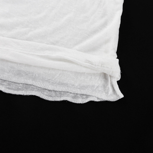 Soft Breathable Fashionable 2025 Summer <strong>Clothes</strong> Sexy Casual White <strong>See</strong> <strong>Through</strong> 2 Piece Blouse T-Shirt And Shorts Set For <strong>Women</strong> - Product Image 6