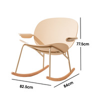 Fauteuil d'extérieur moderne en plastique, imperméable et durable, idéal pour les salons de thé, restaurants et balcons.