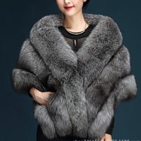 Gilet court en fausse fourrure de renard grande taille pour femme, style coréen, polyvalent, châle de mariage, cape, vêtement d'extérieur pour la mariée