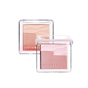 Judydoll Orange Petal Su Bazlı Saten Işıltılı Allık, Aydınlatıcı Kontür, Genişleyen Sıkıştırılabilen Mat Görünüm Allık Pudrası, Tüm Cilt Tipleri İçin - Product Image 5