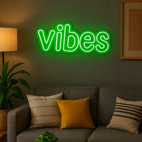 Enseignes néon LED flexibles et durables YIJIAO avec panneau acrylique, lettres néon flexibles pour usage intérieur