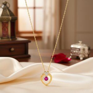 จดหมายรัก Hearth รูปร่างทับทิมหินออกแบบเสน่ห์สร้อยคอขายส่งตุรกี925เครื่องประดับเงินสเตอร์ลิง - Product Image 3