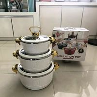B2B Distributor 3-teiliges Isolierbehälter-Set 2,5L 4,5L 6,5L Speisenwärmer für Nordamerika Großhandel Hochzeiten Partys Buffet Servierset