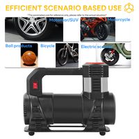 Richtek Fast Inflation AC120V Analogue Inflator Air Compressor Tire Inflator 80PSI LED Light Car/Motorcycle/Bike Tire Emergency