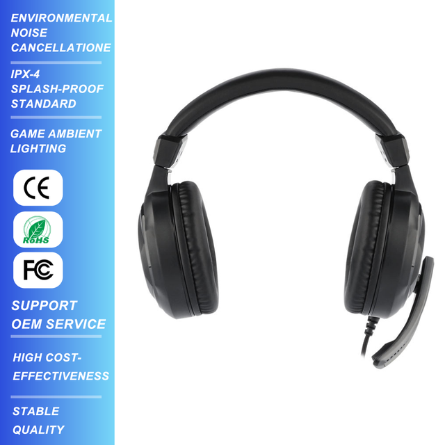 Factory Supply Cheap  Price Wired Headset with Microphone for Gaming