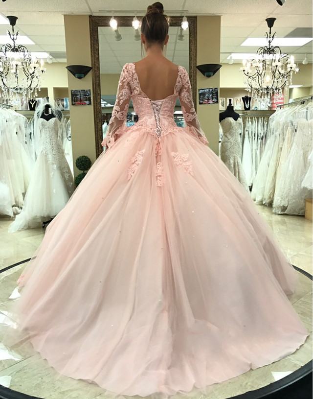 strapless open back dress Princess A Line Off The Shoulder Light Pink Long Prom Dress with Ruffles Pink / 8 main image 1