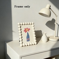 Cadre photo en plastique coloré avec perles, 6 pouces, mignon, pour décoration de bureau, cadre d'affichage photo