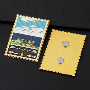 Aimant de réfrigérateur souvenir personnalisé en métal, design logo pays, aimant 3D touristique en alliage de zinc émaillé - Product Image 4